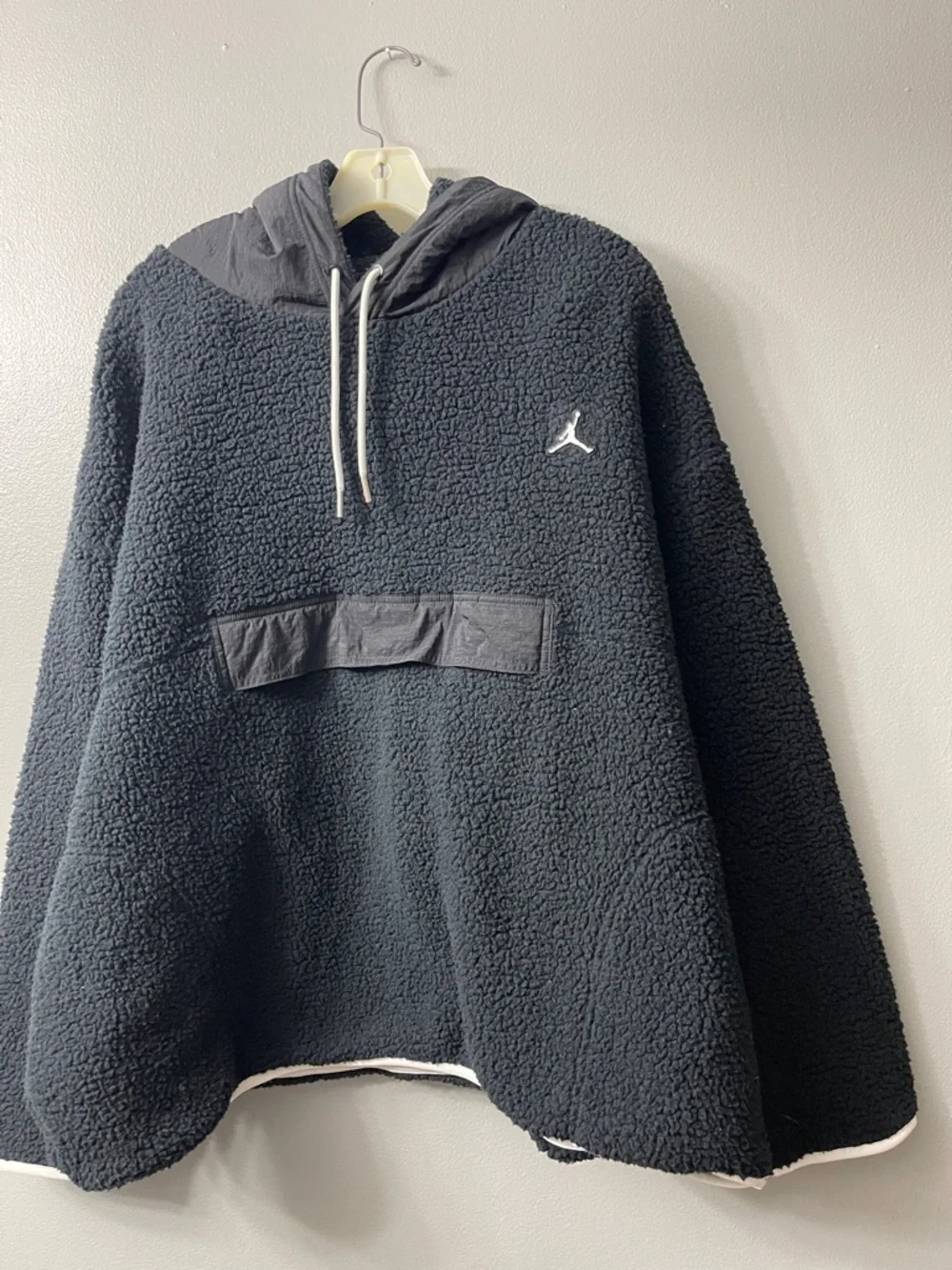 Nike Air Jordan Essentials Sherpa Fleece Hoodie Black Men's Size XXL
